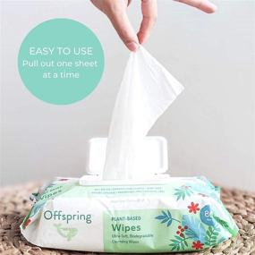 img 1 attached to 👶 Offspring Baby Wipes: Ultra Soft, Large, Thick, Absorbent & Eco-Friendly with Aloe for Gentle Cleansing