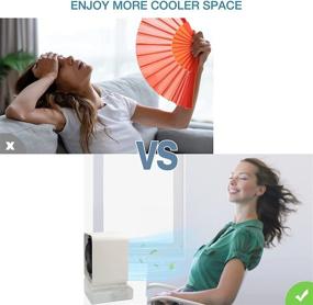 img 2 attached to Wonido Portable Air Conditioner Fan - Mini AC Unit for Room, 4-in-1 Evaporative Air 🌀 Cooler with Humidifier, 3 Speeds, 7 Colors Night Light - Desktop Swamp Cooler for Small Room