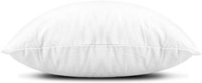 img 3 attached to 🛋️ Edow Set of 2 Lightweight Down Alternative Polyester Throw Pillow Inserts – White, Machine Washable – 12x20 Inches – Ideal for Couch Cushions, Sham Stuffers, Home Décor