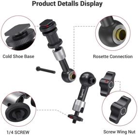 img 3 attached to 🔧 SMALLRIG Articulating Rosette Arm: 7 Inches Long, Cold Shoe Mount, 1/4"-20 Screw Adapter - 1497