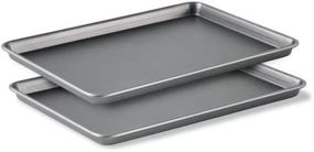 img 4 attached to 🍪 Calphalon Classic Bakeware Special Value 12-by-17-Inch Rectangular Nonstick Jelly Roll Pans - Set of 2: Efficient Baking Delight!