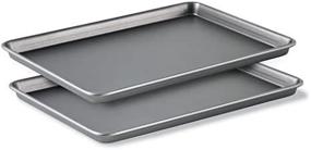 img 3 attached to 🍪 Calphalon Classic Bakeware Special Value 12-by-17-Inch Rectangular Nonstick Jelly Roll Pans - Set of 2: Efficient Baking Delight!