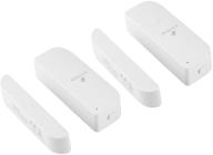 white wireless smart door/window sensor (2-pack) by monoprice - compatible with alexa and google assistant, no hub required - from stitch collection logo