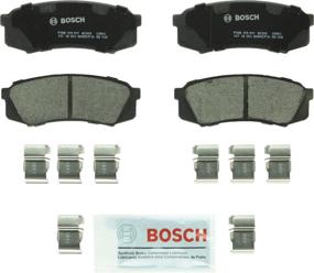 img 1 attached to 🔥 Комплект керамических задних тормозных колодок Bosch BC606 QuietCast Premium для Lexus GX460 (2010-2017), GX470 (2003-2009), LX450 (1996-1997); Toyota 4Runner (2003-2017), FJ Cruiser (2007-2014), Land Cruiser (1993-1997), Sequoia (2001-2007)