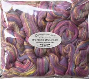 img 4 attached to Golden Dawn Merino Bamboo Blend Fiber: Ultra Soft Combed Top Roving for Hand Spinning, Needle Felting, Wet Felting, Soap Making, Dryer Balls, and More