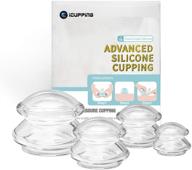silicone vacuum suction cupping therapy sets - 4 sizes, 4 pieces, for joint pain relief, muscle relaxation, fascia health, facial rejuvenation, and anti-cellulite logo