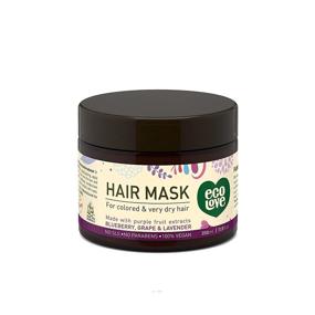 img 4 attached to ecoLove - Organic Blueberry Grape & Lavender Deep Conditioning Hair Mask for Dry Damaged Hair, Color Treated Hair - Vegan & Cruelty-Free Treatment Mask 11.8fl Oz