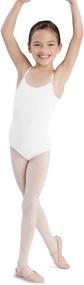 img 3 attached to 🩰 Bloch Dance Girls Plie Mid-High Back Camisole Leotard with Scoop Front