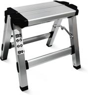 🪜 small foldable step stool - 330 lb capacity | one step ladder for kitchen, bathroom, closet, garage, garden logo