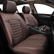 yuhcs 2 pcs car seat covers - front seat faux leather non-slip vehicle cushion cover 标志