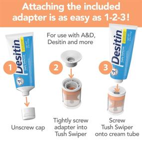 img 1 attached to Efficient Tush Swiper Diaper Rash Cream Dispenser/Applicator - Fits Most Tubes 1 Pack, Orange