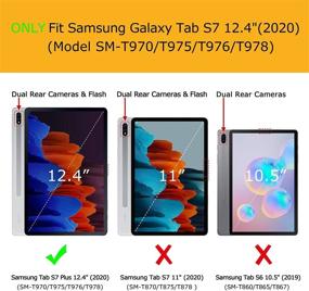 img 3 attached to 📱 Зелёный полупрозрачный чехол из мягкого ТПУ для Samsung Galaxy Tab S7 FE и S7 Plus 12,4 дюйма [SM-T730/T736B/T970/T975/T976/T978] - тонкий легкий чехол со встроенной функцией автоматического включения/выключения