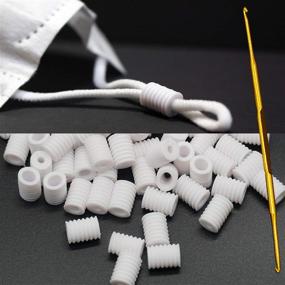 img 4 attached to Ultimate Cord Locks for Masks: Adjustable Silicone Toggles & Plastic Toggles - 60pcs White Set