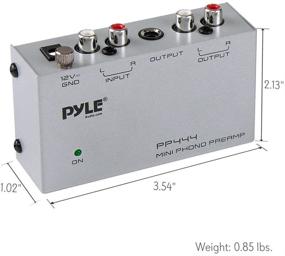 img 1 attached to 🎶 Pyle Phono Turntable Preamp - Compact Electronic Audio Stereo Phonograph Preamplifier with RCA Input, RCA Output &amp; Low Noise Operation | Powered by 12V DC Adapter (Model PP444) - Enhanced SEO