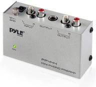 🎶 pyle phono turntable preamp - compact electronic audio stereo phonograph preamplifier with rca input, rca output &amp; low noise operation | powered by 12v dc adapter (model pp444) - enhanced seo логотип