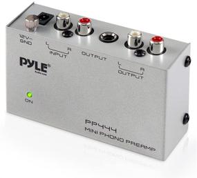 img 4 attached to 🎶 Pyle Phono Turntable Preamp - Compact Electronic Audio Stereo Phonograph Preamplifier with RCA Input, RCA Output &amp; Low Noise Operation | Powered by 12V DC Adapter (Model PP444) - Enhanced SEO