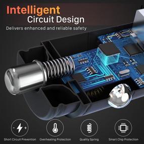 img 2 attached to 🚗 Лучший автомобильный зарядное устройство Bestrix - два порта USB быстрой зарядки 4.0, 5А/30Вт Быстрое зарядное устройство для iPhone, iPad, Samsung Galaxy S10 S9 S8 S7 S6 Note LG Nexus