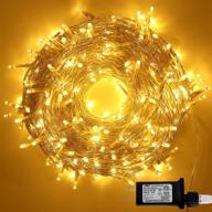 400-count led christmas lights (8 modes) - 140.7 ft warm white string lights for indoor/outdoor decor logo