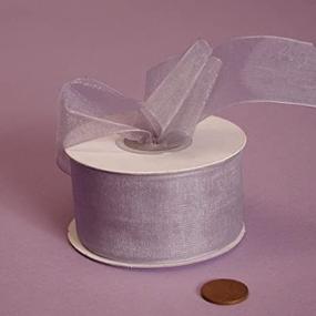 img 4 attached to 25 Yard Silver Shimmer Sheer Organza Ribbon, 1.5 Inch Width