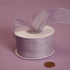 img 2 attached to 25 Yard Silver Shimmer Sheer Organza Ribbon, 1.5 Inch Width