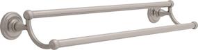 img 4 attached to Franklin Brass Jamestown Double Towel Bar Rack, 24-inch, Brushed Nickel