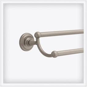 img 3 attached to Franklin Brass Jamestown Double Towel Bar Rack, 24-inch, Brushed Nickel