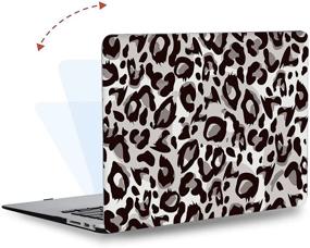 img 3 attached to One Micron Case And Keyboard Cover Compatible With Air 13 Inch 2018-2020 Release Plastic Pattern Hard Shell For Air 13 Inch (Model: A2337 M1/A1932/A2179 Retina)-Gray Leopard Print