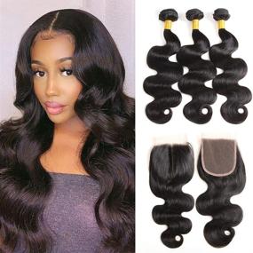 img 2 attached to ZSF Bundles Closure Brazilian Double Hair Care