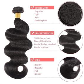 img 1 attached to ZSF Bundles Closure Brazilian Double Hair Care
