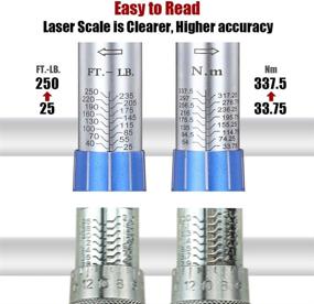 img 3 attached to 🔧 BULLTOOLS 1/2-inch Drive Click Torque Wrench Set with 90-tooth Dual-Direction Adjustable Buckle (25-250ft.lb / 33.75-337.5Nm)