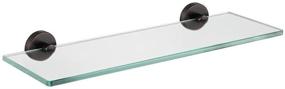 img 4 attached to 🚿 JQK Bathroom Glass Shelf in Oil Rubbed Bronze Finish - 16 x 5 inches, Tempered Glass Shower Storage, Wall Mounted with 304 Stainless Steel Construction (TGS101-ORB)