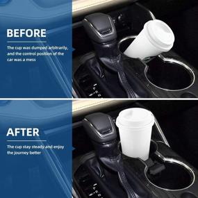 img 2 attached to 🥤 Highlander Cup Holder Insert 2014-2020 - Compatible with Most Cup Sizes, Console Drink Holder Divider Replacement, JoyTutus Highlander Accessories