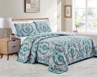 linen plus coverlet bedspread turquoise logo
