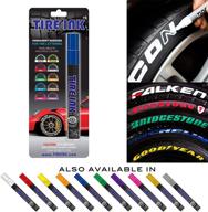 🖋️ tire ink: permanent and waterproof car tire paint pen - carwash safe (blue, 1 pen) logo
