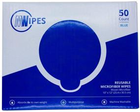 img 1 attached to 🧽 Ultimate Cleaning Solution: Mwipes Microfiber Rags in A Box (50 Count) - 10"x12" Reusable Edgeless Terry Towels and Shop Rags for Efficient Housekeeping and Dusting (Blue)