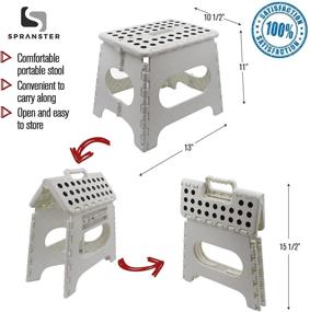 img 3 attached to 🪜 Durable Folding Step Stool: 11" Height, Holds up to 300 Lb - Lightweight, Sturdy, and Safe for Adults & Kids