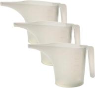 🥛 pack of 3 norpro plastic measuring funnel pitchers with 2 cup capacity logo