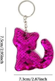 img 3 attached to Honbay Glitter Reversible Sequins Keychains