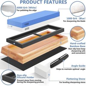 img 3 attached to Whetstone Sharpening Stone 1000/4000