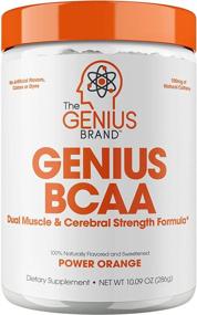 img 4 attached to 💪 Genius BCAA Powder for Mental Clarity and Faster Muscle Recovery - Multiuse Natural Vegan Preworkout BCAAs with Focus & Energy, Orange Flavor, 21 Servings, 286g