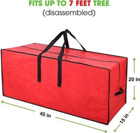img 3 attached to 🎄 Primode Christmas Tree Storage Bag, 7 Ft. Tall Disassembled Tree, 45” x 15” x 20” Container