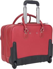 img 3 attached to 👜 Red Heritage Travelware Lake View Women's SOHO Leather Multi-Compartment 15.6" Laptop & Tablet Business Portfolio Tote with Wheels for Carry-On & Overnight Use