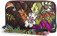 vera bradley cotton grab &amp; go wristlet with enhanced rfid protection logo