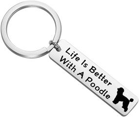 img 4 attached to 🐶 Cherish Your Love for French Bulldogs with FEELMEM Dog Lover Gifts - Get your Life Is Better with A French Bulldog Keychain Gift!