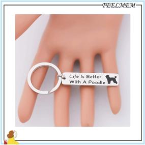 img 2 attached to 🐶 Cherish Your Love for French Bulldogs with FEELMEM Dog Lover Gifts - Get your Life Is Better with A French Bulldog Keychain Gift!