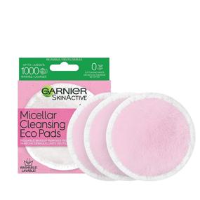 img 4 attached to Garnier SkinActive Micellar Cleansing Eco Pads, Reusable Microfiber Pads, 3 Pack