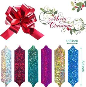 img 2 attached to 🎁 Colorful 4.5 Inch Christmas Pull Bows - Perfect for Festive Wrapping and Decorations! (36 Bows)