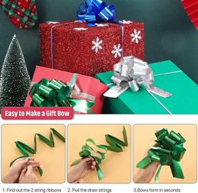 img 3 attached to 🎁 Colorful 4.5 Inch Christmas Pull Bows - Perfect for Festive Wrapping and Decorations! (36 Bows)
