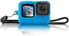 img 4 attached to 📷 Taisioner Силиконовый защитный корпус для GoPro Hero 10/9: Надёжный корпус с ремешком и аксессуарами, включая крышку для объектива.