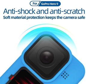 img 3 attached to 📷 Taisioner Силиконовый защитный корпус для GoPro Hero 10/9: Надёжный корпус с ремешком и аксессуарами, включая крышку для объектива.